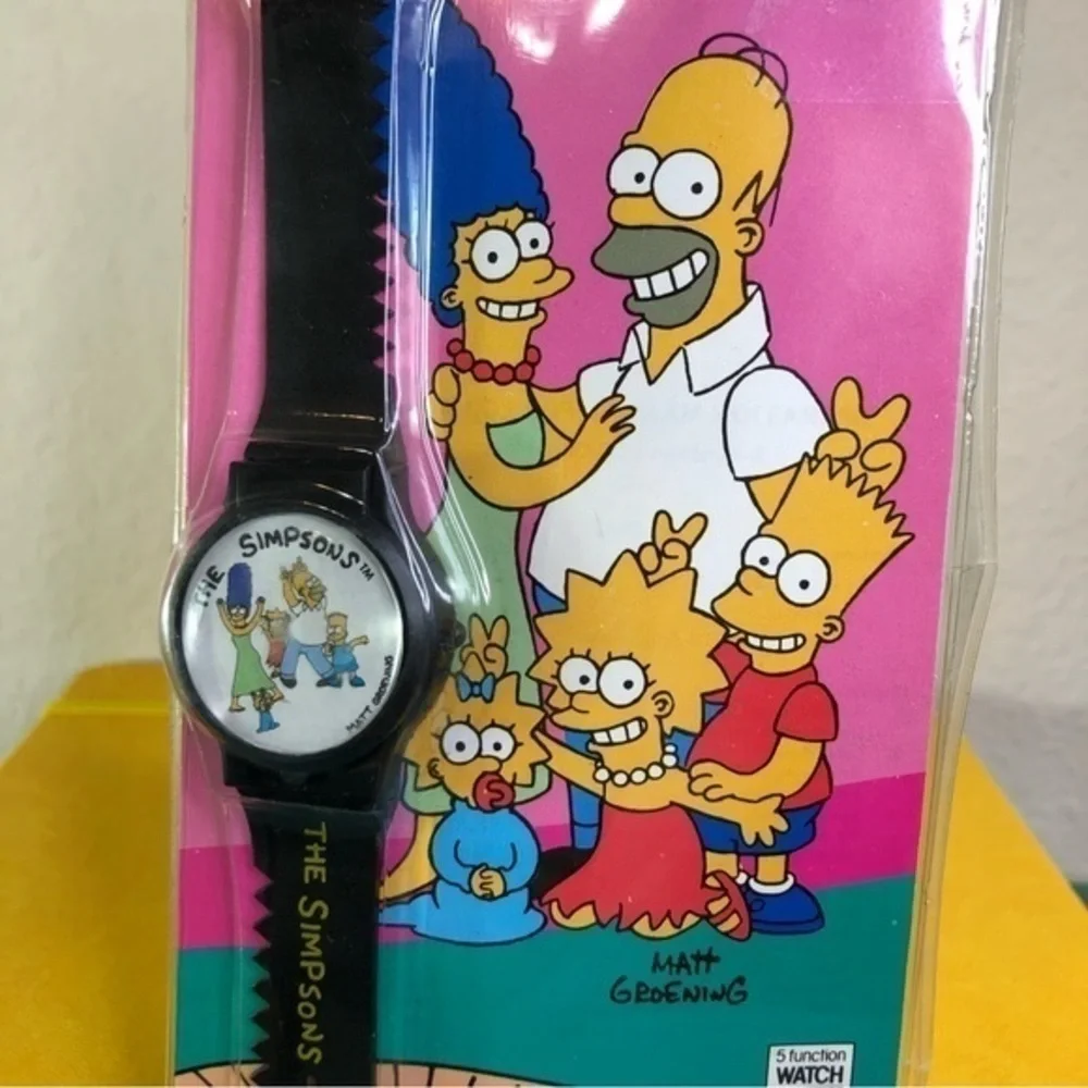 Vintage Simpsons Watch LCD Digital Rare Collectible Nelsonic New In Package